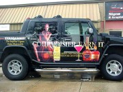 Vinyl graphics installed and made for Courvoisier Hummer